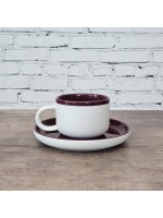 La Cafetiere Barcelona Plum Tea cup And Saucer