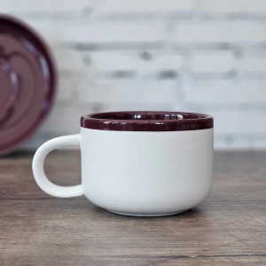 La Cafetiere Barcelona Plum Tea cup And Saucer