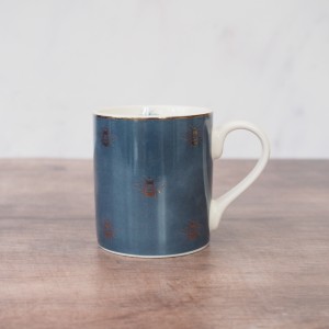 Mikasa Blue Bees Straight Porcelain Mug