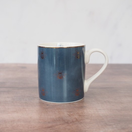 Mikasa Blue Bees Straight Porcelain Mug