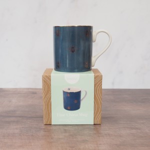 Mikasa Blue Bees Straight Porcelain Mug