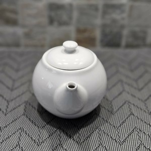 400ml White Porcelain Teapot 