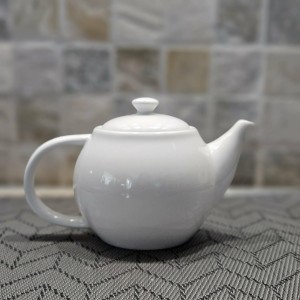 400ml White Porcelain Teapot 