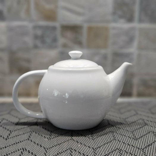 400ml White Porcelain Teapot 