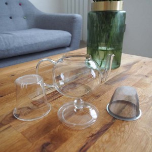 1.1L Modern Glass Loose Leaf Teapot with 2 infusers 1.1L Modern Glass Loose Leaf Teapot with 2 infusers