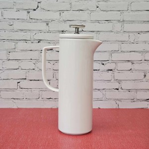 1.2L White Ceramic French Coffee Press Cafetiere  1.2L White Ceramic French Coffee Press Cafetiere