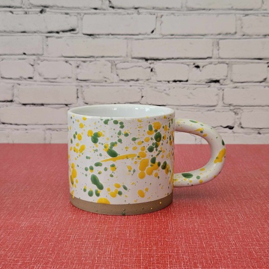 360ml Multicoloured Green And Yellow Coffee And Tea Mug