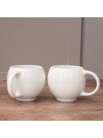 200ml White Porcelain Eva Teacups Set Of Two