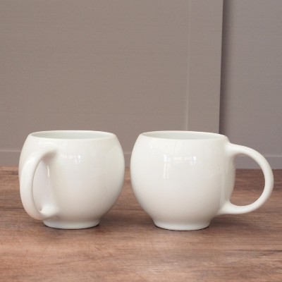 200ml White Porcelain Eva Teacups Set Of Two