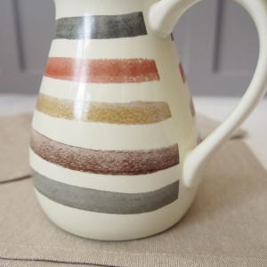 Classic Ceramic Milk Jug With Stripes Rustic Style Classic Ceramic Milk Jug With Stripes Rustic Style