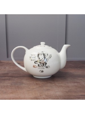 1.1l Alice In Wonderland Large Fine China Teapot