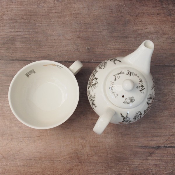 Alice In Wonderland Tea for One Teapot Fine China Teapot