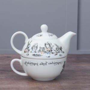Alice In Wonderland Tea for One Teapot Fine China Teapot Alice In Wonderland Tea for One Teapot Fine China Teapot