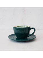 250ml Dark Green Bali Cup And Saucer