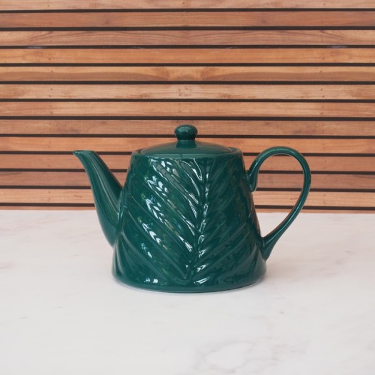 850ml Dark Green Bali Teapot For Loose Leaf Teas And Teabags