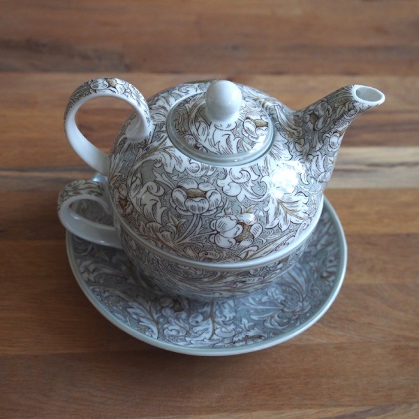 Tea For One Batchelor's Button Teapot With A Cup And Saucer