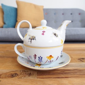 Busy Bees Ceramic Teapot For One  Busy Bees Ceramic Teapot For One