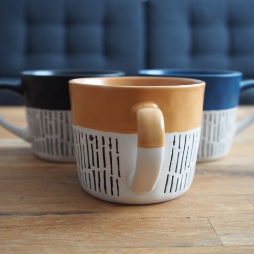 385ml Ceramic Dipped Dash Mug Coffee Mug More Colour Options Available