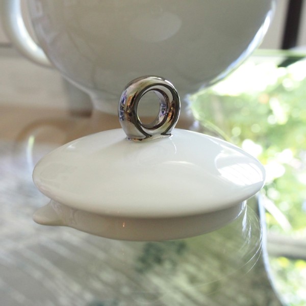 600ml White Eva Porcelain Teapot With Infuser