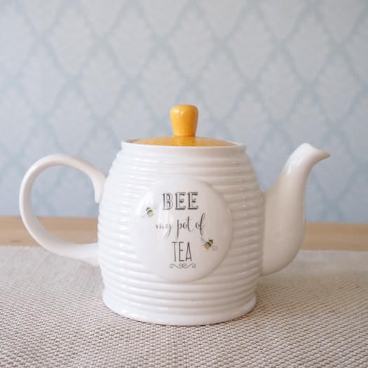 1L Bright Ceramic Bee Teapot For Loose Leaf Teas
