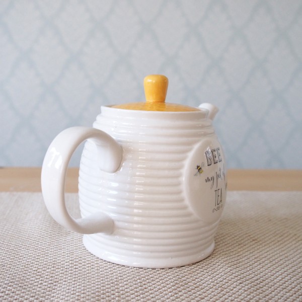 1L Bright Ceramic Bee Teapot For Loose Leaf Teas