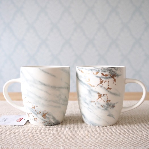 400ml Porcelain Mug With A Marble Effect