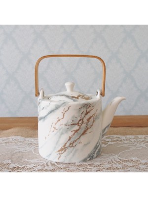 800ml Porcelain Teapot With A Marble Effect