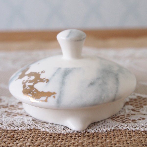 800ml Porcelain Teapot With A Marble Effect