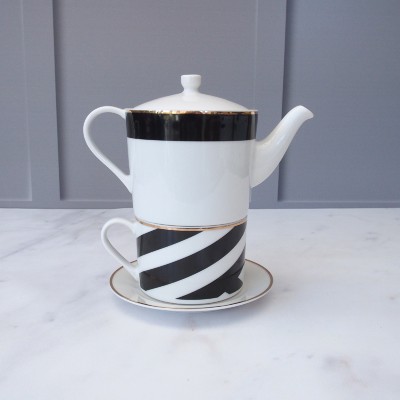 Mikasa Delux Deco Tea For One With A Cup And Saucer