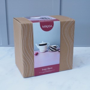 Mikasa Delux Deco Tea For One With A Cup And Saucer Mikasa Delux Deco Tea For One With A Cup And Saucer