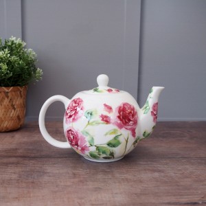 1L Rose Garden Ceramic Teapot With Floral Pattern 1L Rose Garden Ceramic Teapot With Floral Pattern
